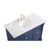 Elegant Decor 42 Inch Single Bathroom Vanity In Blue VF53042BL
